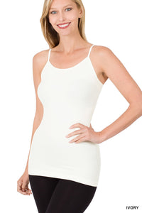 Seamless Adjustable Strap Cami 6654 in Ivory