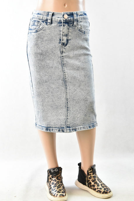 Girls Denim Skirt Style 77239 in Sand Blush