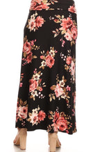 Floral Maxi Skirt in Black Style 833