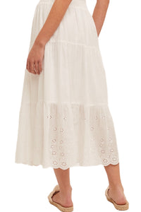 Eyelet Skirt in White 7624