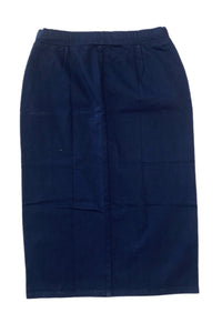 Plus Twill Blue Mock Denim Skirt 164-55F