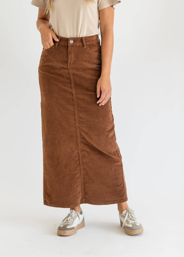 【THE MOZZ】formal corduroy skirt THE MOZZ】formal corduroy skirt Corduroy Button-front Mini