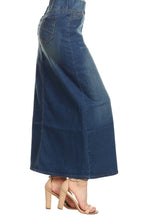 Long Denim Skirt in Vintage Wash Style 87241