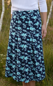 Blue Floral Skirt Style 2252B