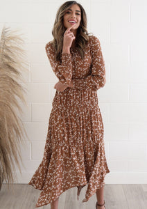 Sierra Copper Floral Dress Style 202018