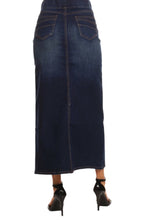 Long Denim Skirt Style 87241 Dark Blue