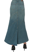 Long Denim Skirt Style 89075 in Vintage Wash