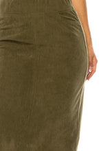 79219 Corduroy Denim Skirt In Moss