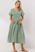 The Rowan Cotton Dress in Sage