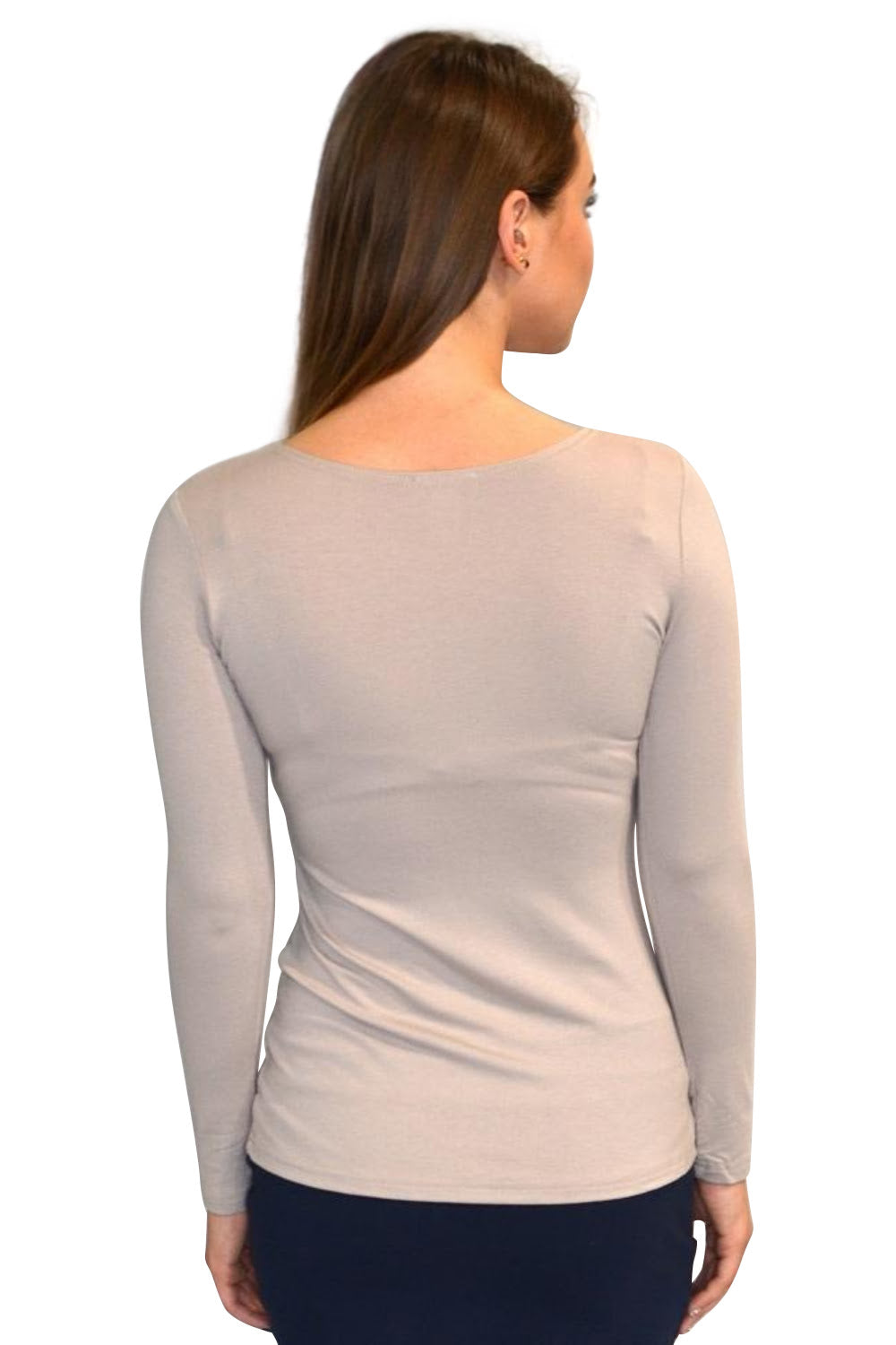 Long Sleeve Layering Tee 1223 in Taupe – Skirtz & Co