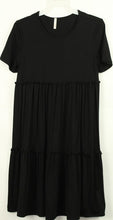 Girls Tiered Tunic Dress in Black 3606