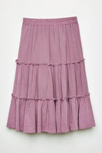 Girl's Tiered Tassel Midi Skirt Style 3205 in Violet