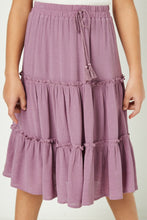 Girl's Tiered Tassel Midi Skirt Style 3205 in Violet
