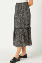 Dotted Tiered Midi Skirt 1295 in Black