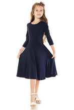 Girls Midi Dress Style 5005 in Navy - Skirtz & Co