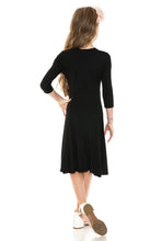 Girls Midi Dress Style 5005 in Black