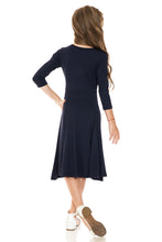 Girls Midi Dress Style 5005 in Navy - Skirtz & Co