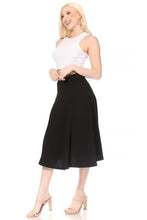 Paneled A-line Midi Skirt 834 in Black