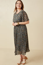 Isla Pleated Plus Floral Teal