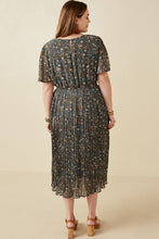 Isla Pleated Plus Floral Teal