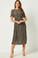 Floral Pleated Dress Style 1195