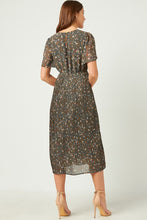 Floral Pleated Dress Style 1195