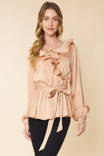 Ruffled Satin Top Style #6962-1