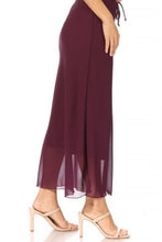 Chiffon Overlay Maxi Skirt Style 841 in Plum