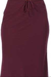 Chiffon Overlay Maxi Skirt Style 841 in Plum