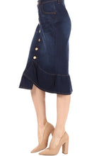 Denim Skirt Style 77531 in Dark Indigo Wash