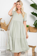 PLUS Tiered Midi Dress 1109