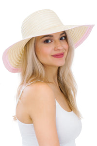 Floppy Straw Sun Hat - 1072
