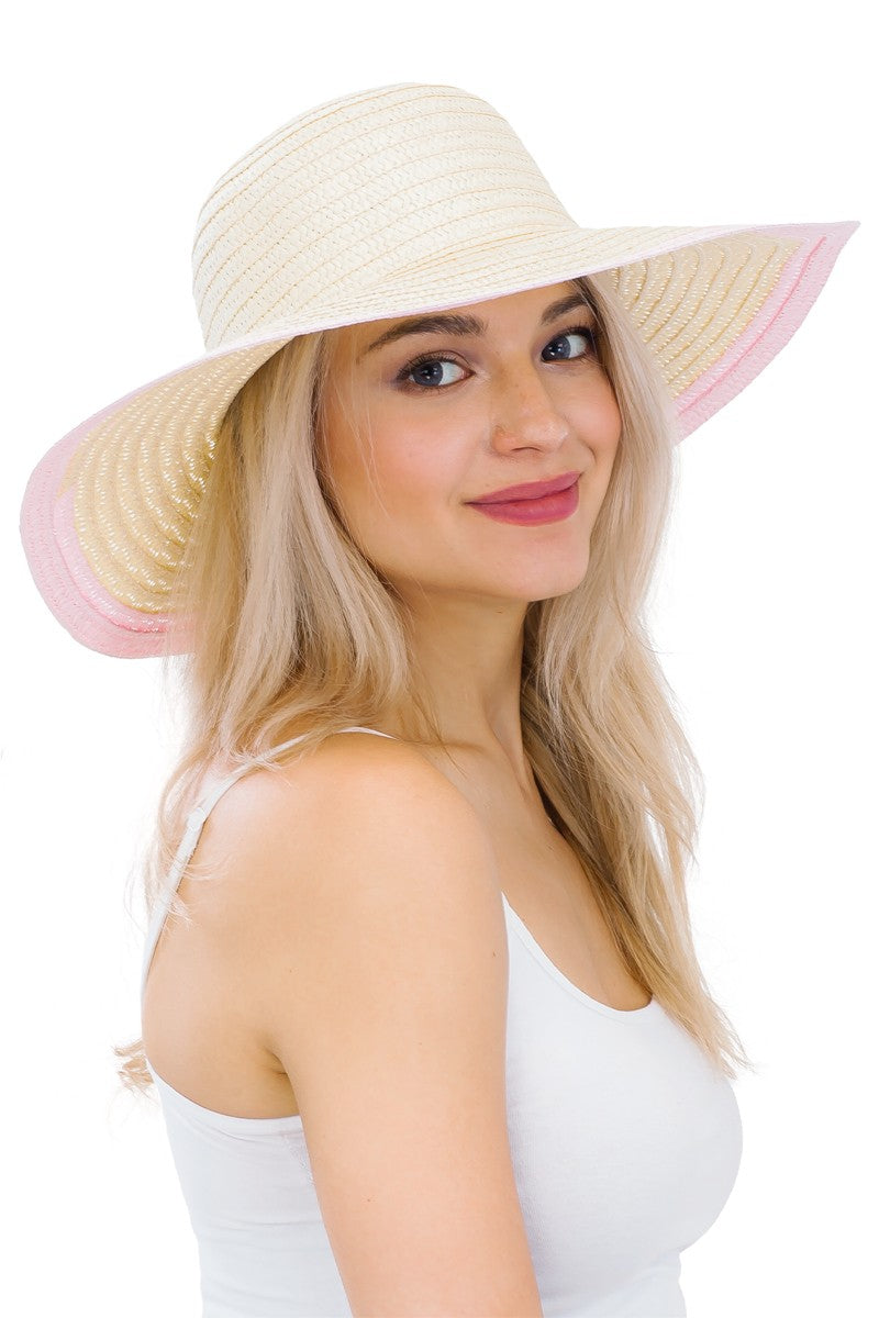 Floppy Straw Sun Hat - 1072