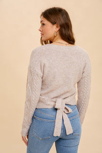 V-Neck Knit Tie Sweater 1954
