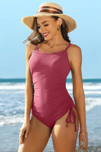 Ribbed One-Piece Bathing Suit in Black or Pale Mauve Style 1356