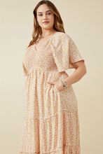 The Georgia Plus in Peach Floral