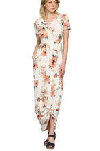 Elena Maxi Dress in White Floral