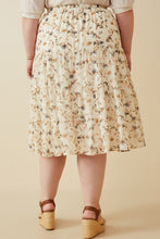 Celeste Plus Floral Chiffon Skirt