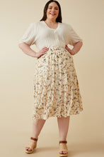 Celeste Plus Floral Chiffon Skirt