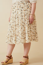 Celeste Plus Floral Chiffon Skirt