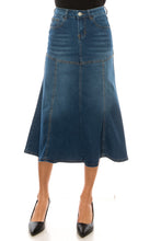 Denim Skirt with Flare Bottom in Indigo Wash Style 89067