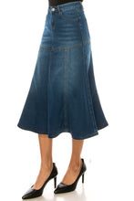 Denim Skirt with Flare Bottom in Indigo Wash Style 89067
