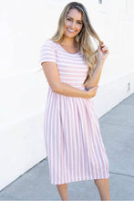 The Rosella Striped Midi