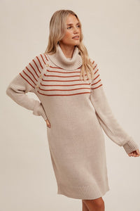 Turtle Neck Sweater Dress Style 1220