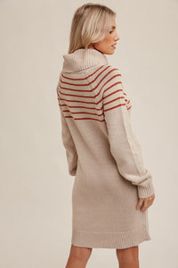 Turtle Neck Sweater Dress Style 1220