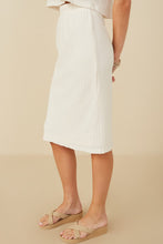 Textured Knit Midi Skirt 8185 in Cream