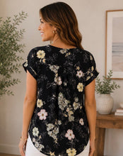 Floral Top in Black