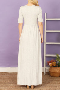 Maxi Round Neck Dress 9367