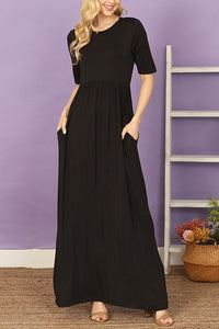 Maxi Round Neck Dress 9367