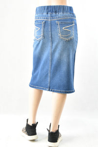 Girls Denim Skirt 79225 Indigo Wash